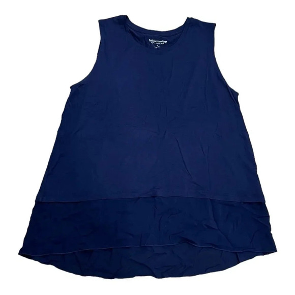 Soft Surroundings Blue Viscose Tank Top 1X - Picture 1 of 4